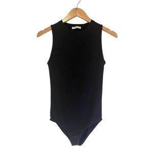 ZARA COLLECTION WOMEN/BASIC BLACK HALTER NECK  BODY SUIT .. Size S